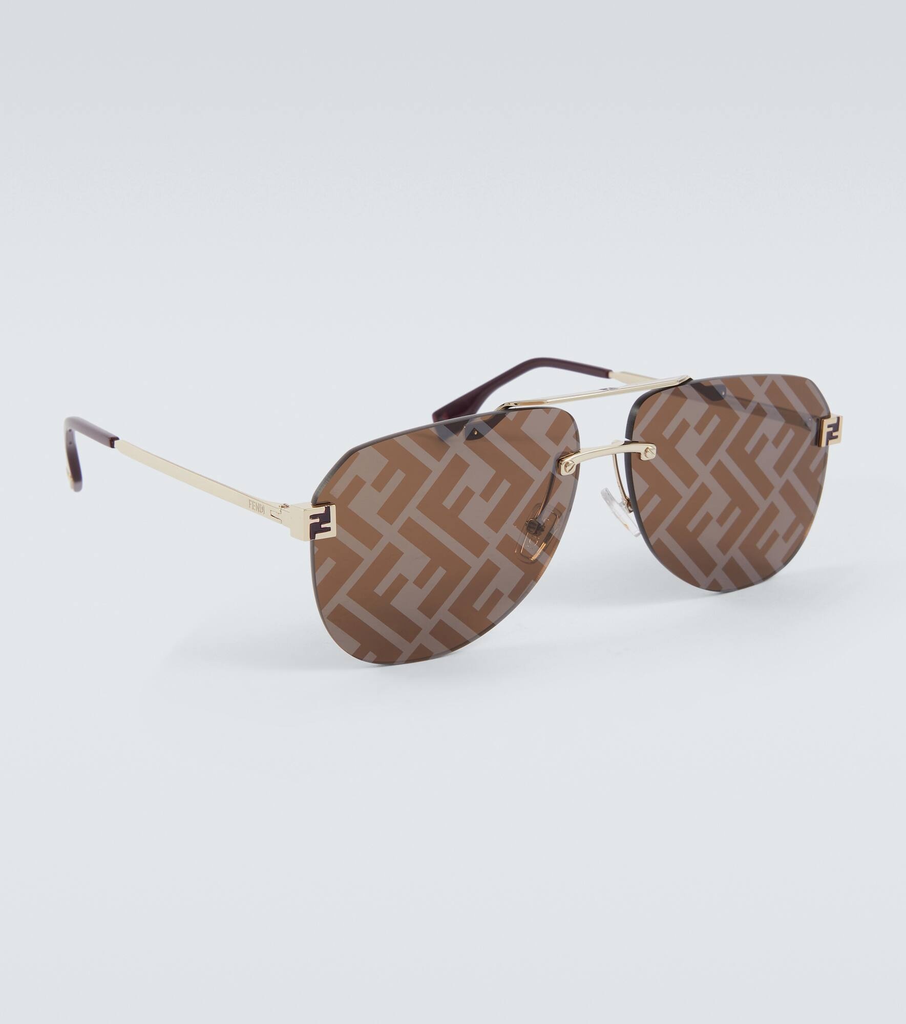 Fendi Sky logo aviator sunglasses - 4