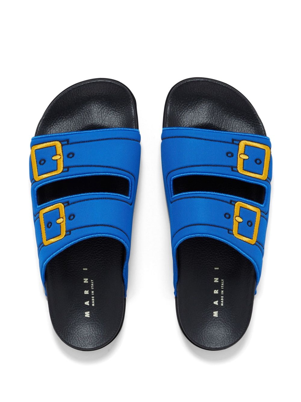 embroidered slip-on slides - 4