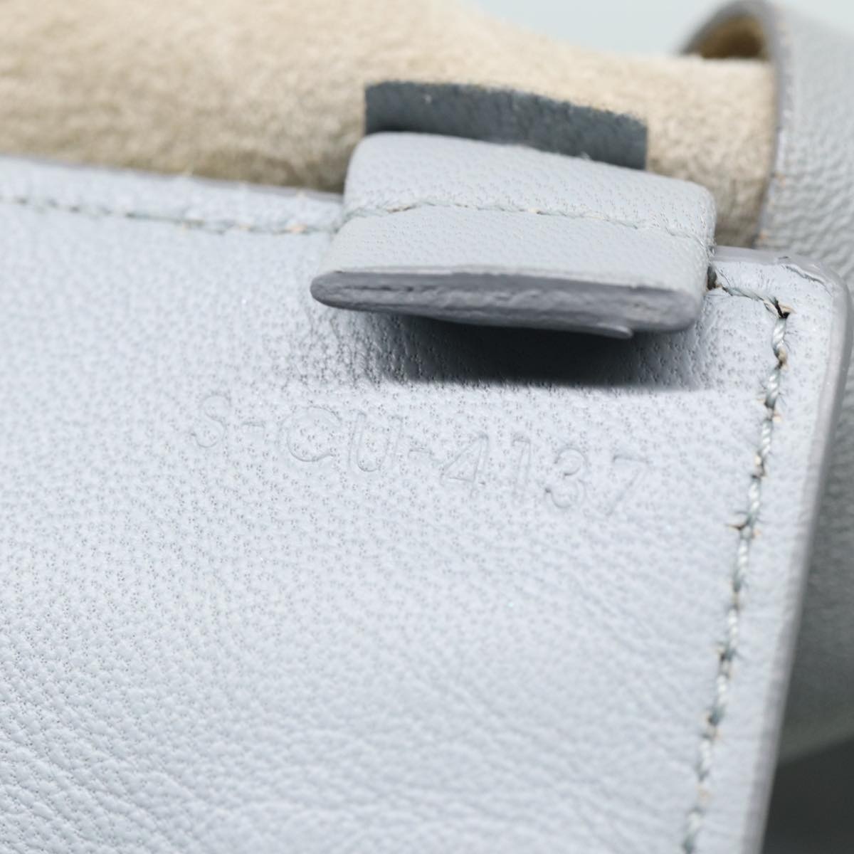 CELINE Horizontal Cabas Tote Bag Leather Light Blue - 11