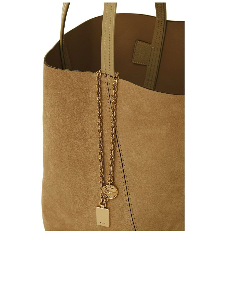 Chloe Spin Tote Bag in Suede Leather - 2