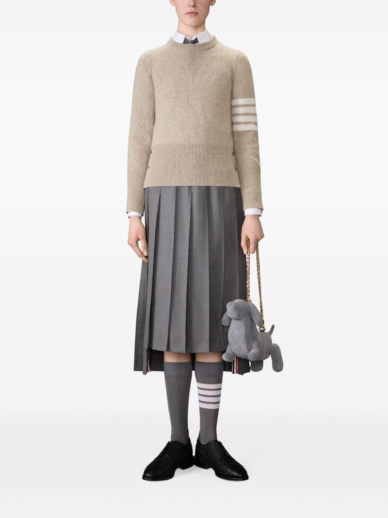 Thom Browne four-bar-stripe crew-neck cardigan outlook