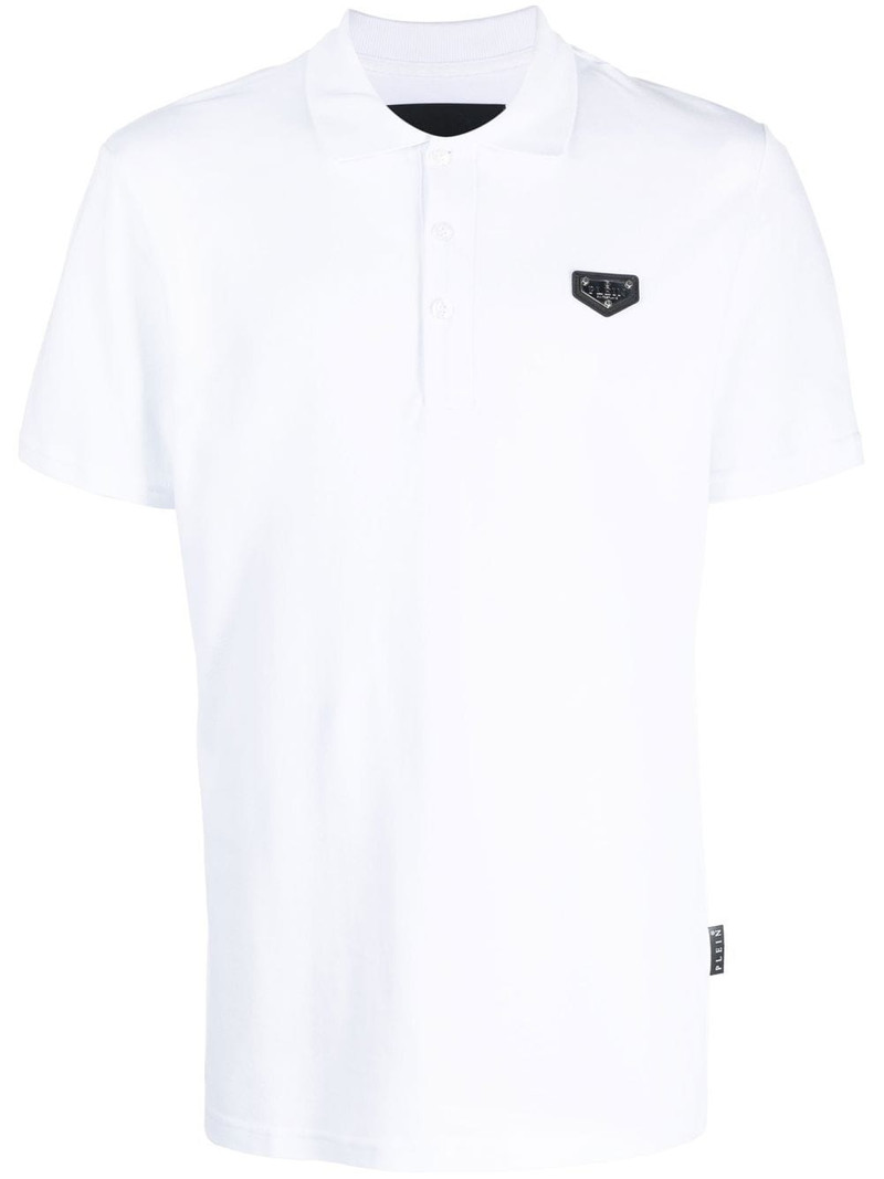 logo-plaque polo shirt 1