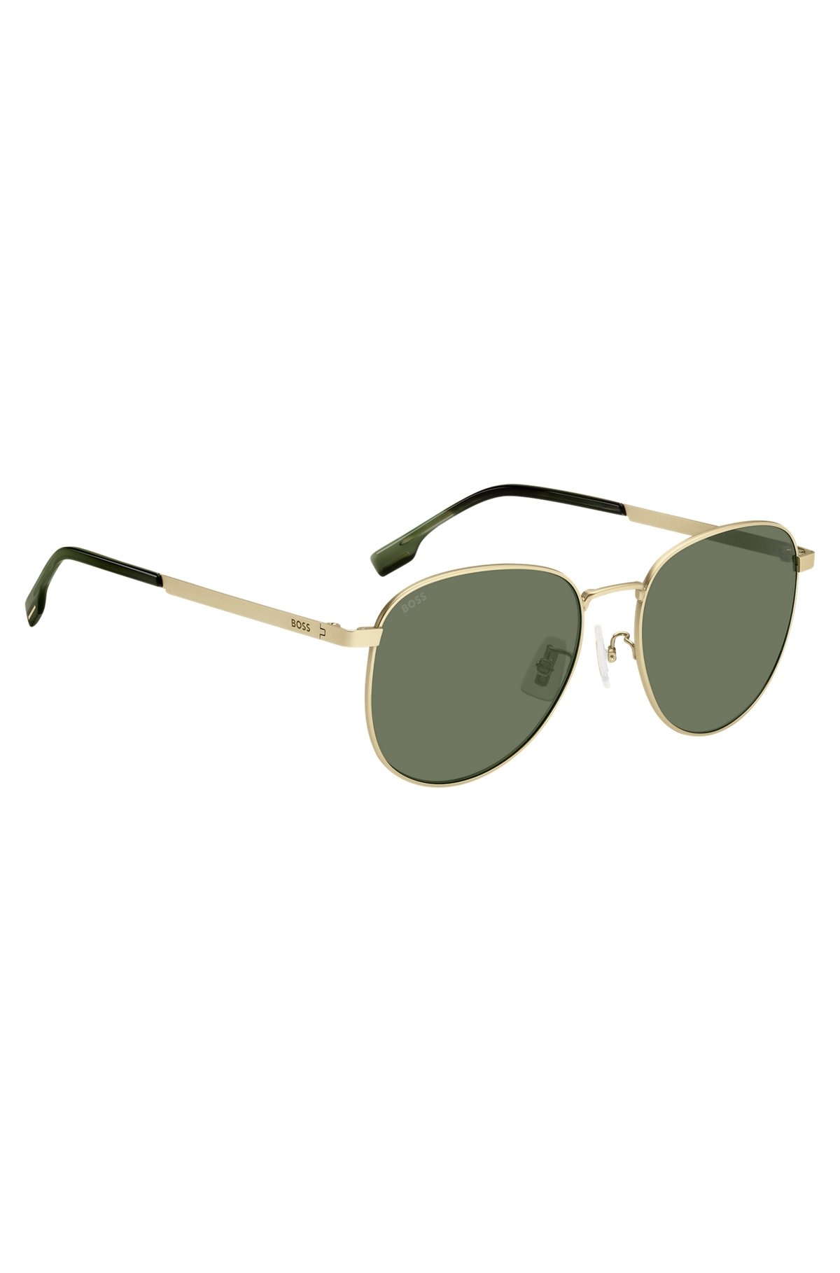 GOLD-TONE SUNGLASSES WITH TITANIUM TEMPLES - 4