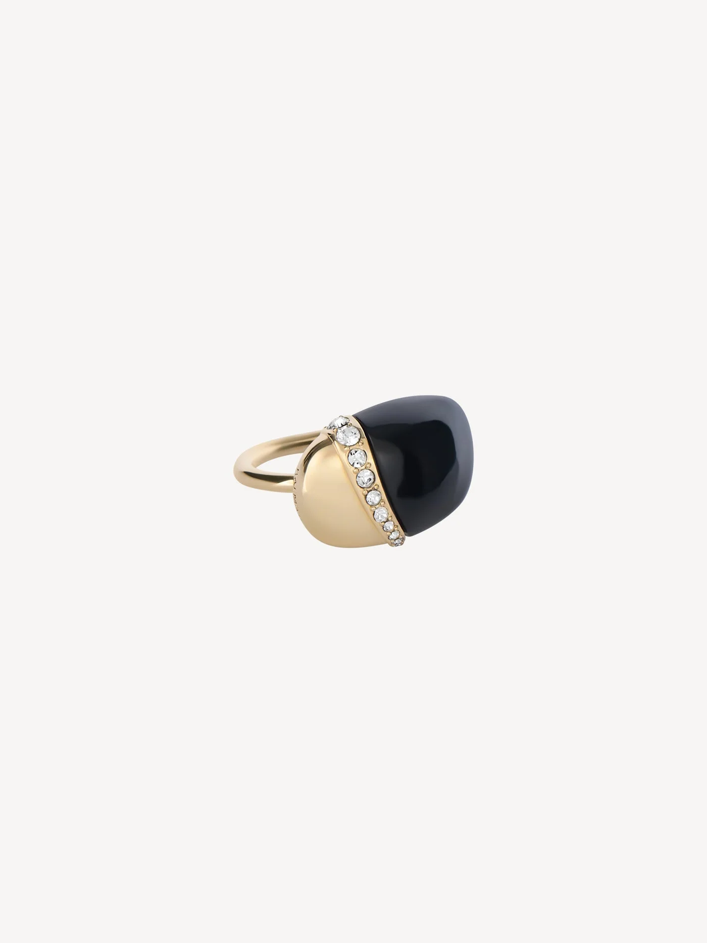 Organic ring in lacquered brass - 1