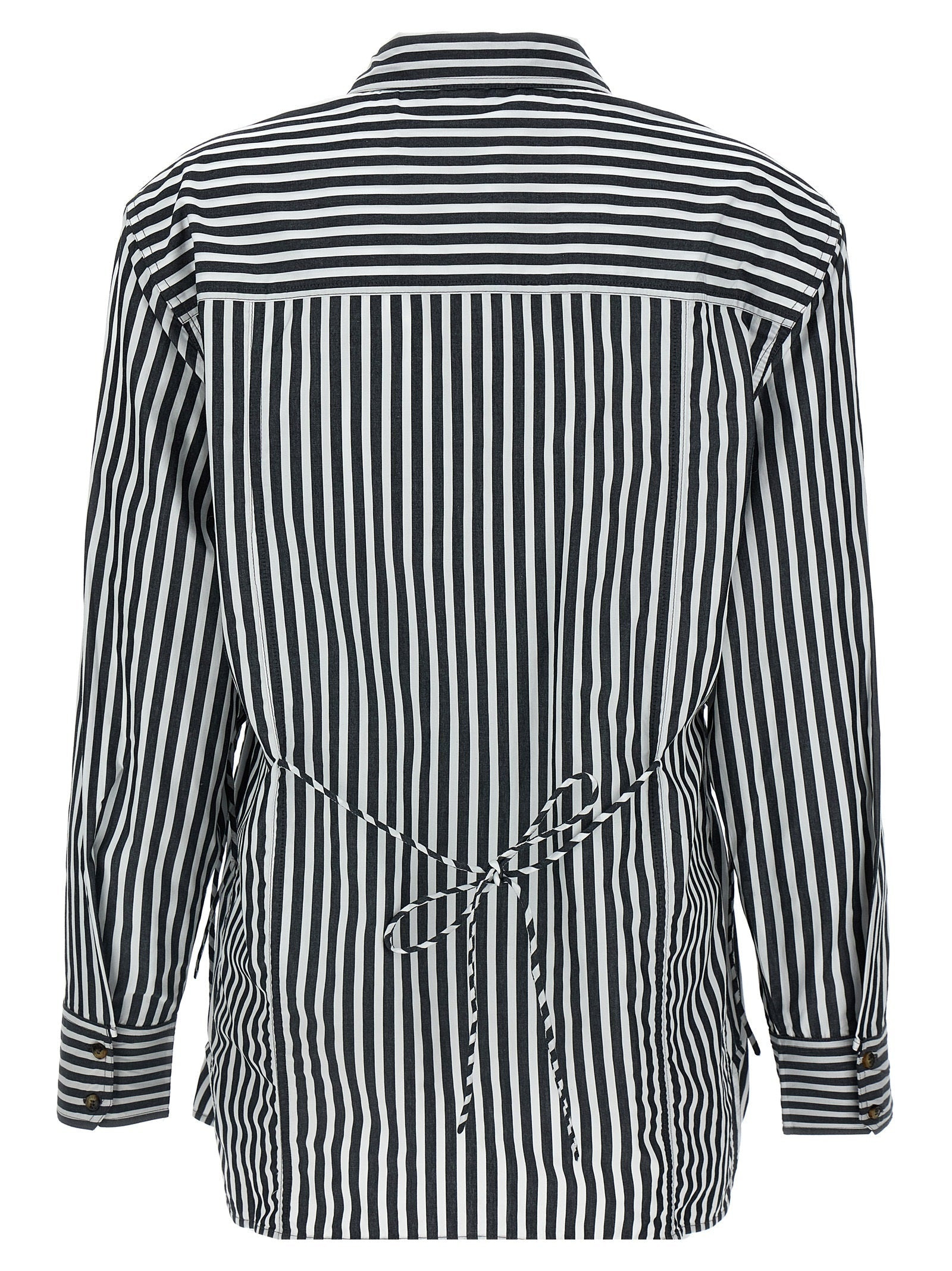 Ganni Women Lace-Up Shirt - 2