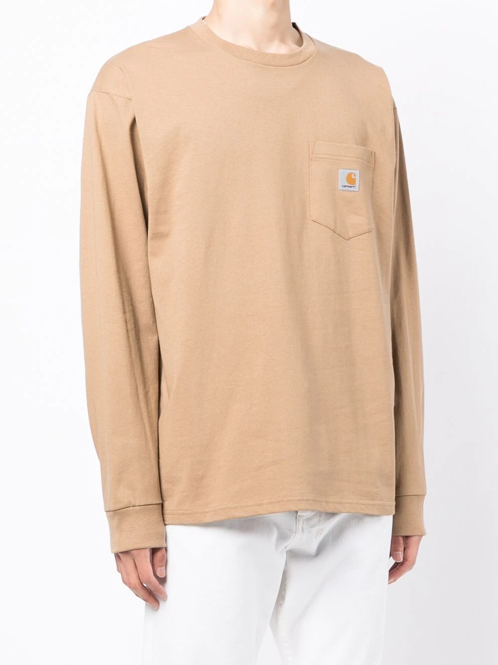 logo-patch cotton sweatshirt - 3