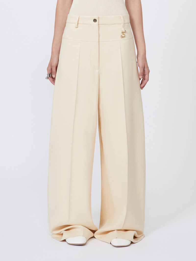 GELATINA Oversized gabardine trousers - VANILLA 3