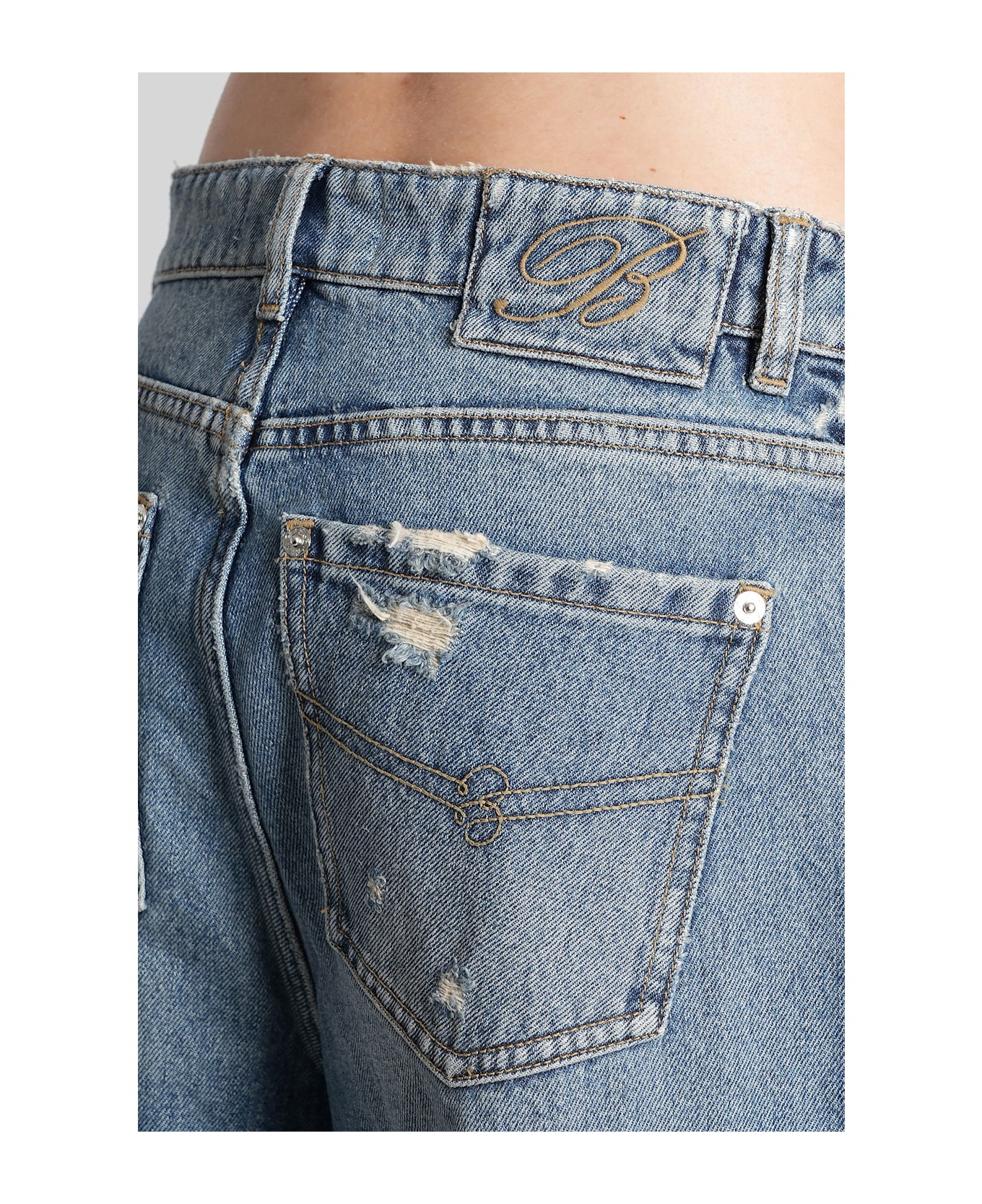 Jeans In Blue Cotton - 5
