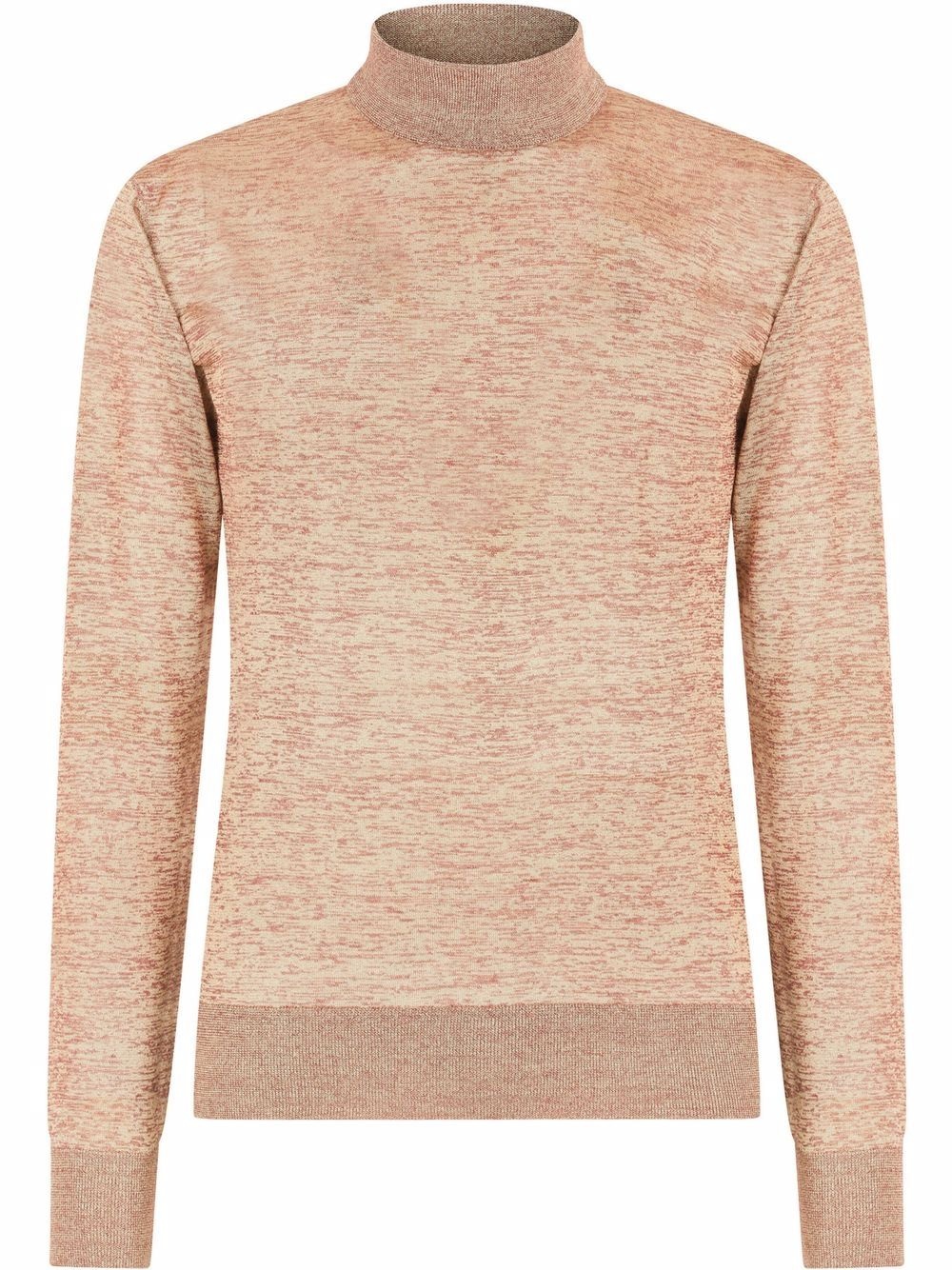 mock-neck marl jumper - 1