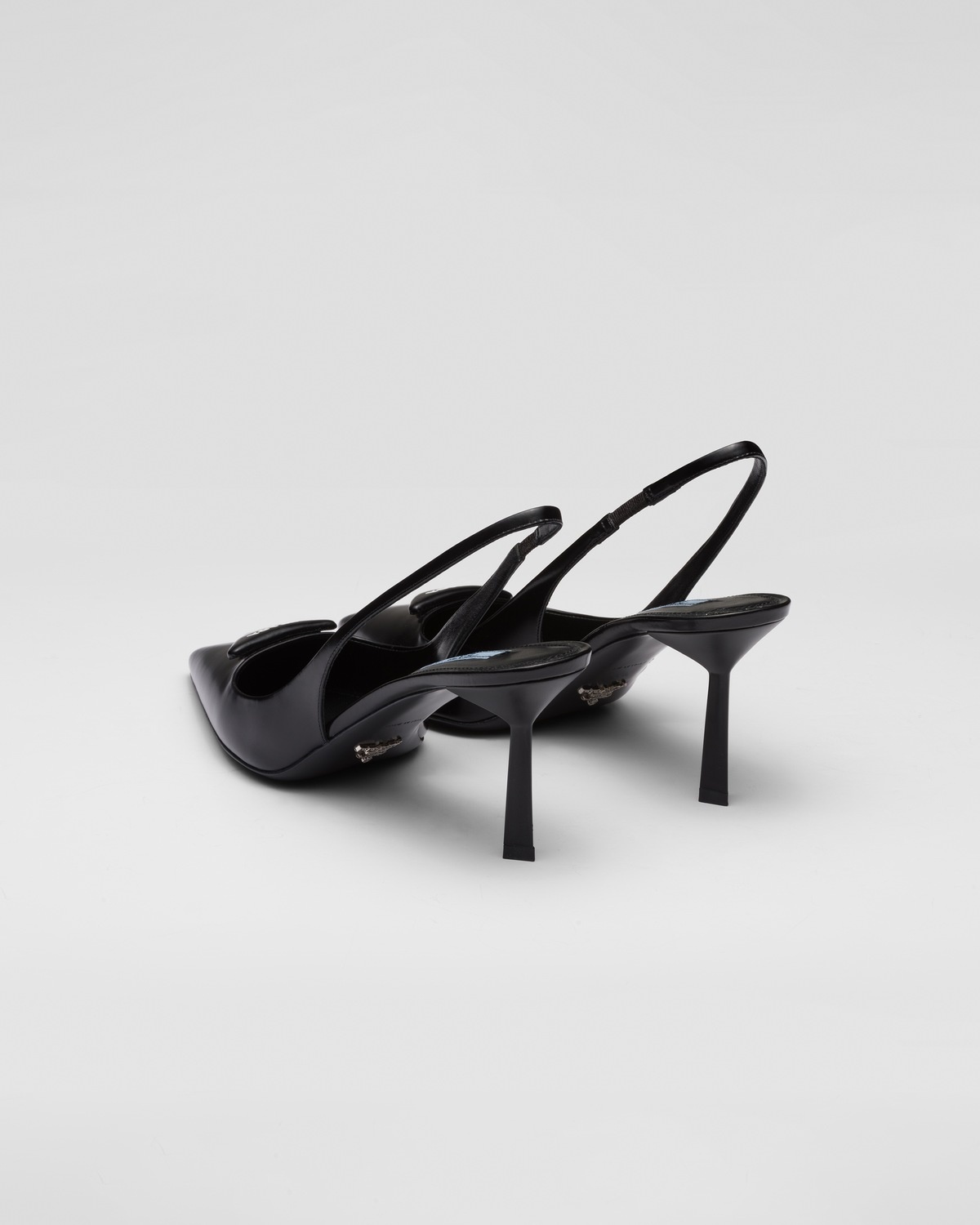 Brushed leather slingback pumps - 5