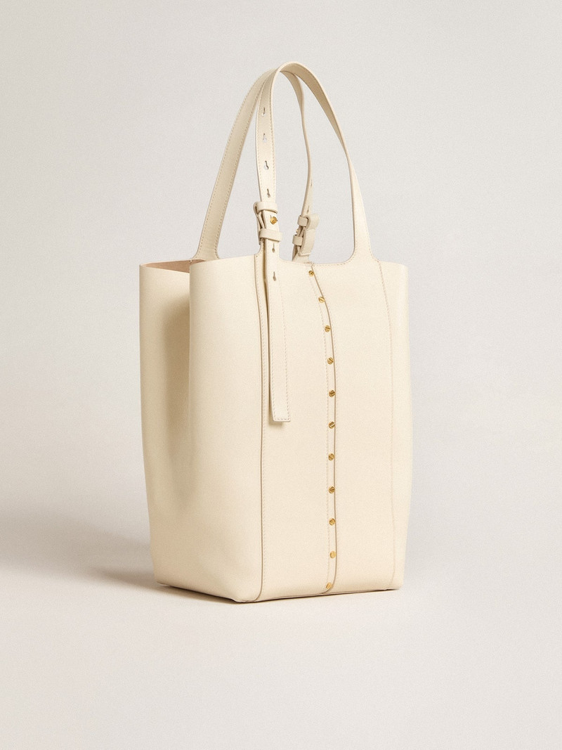 Golden Goose 24/7 Bag in butter-colored leather with adjustable handles outlook