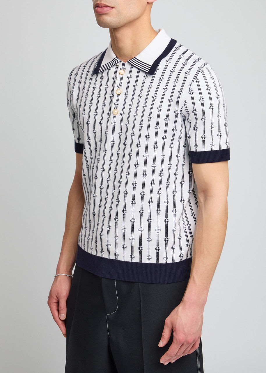 Casablanca Logo-intarsia Cotton-blend Polo Shirt - 2