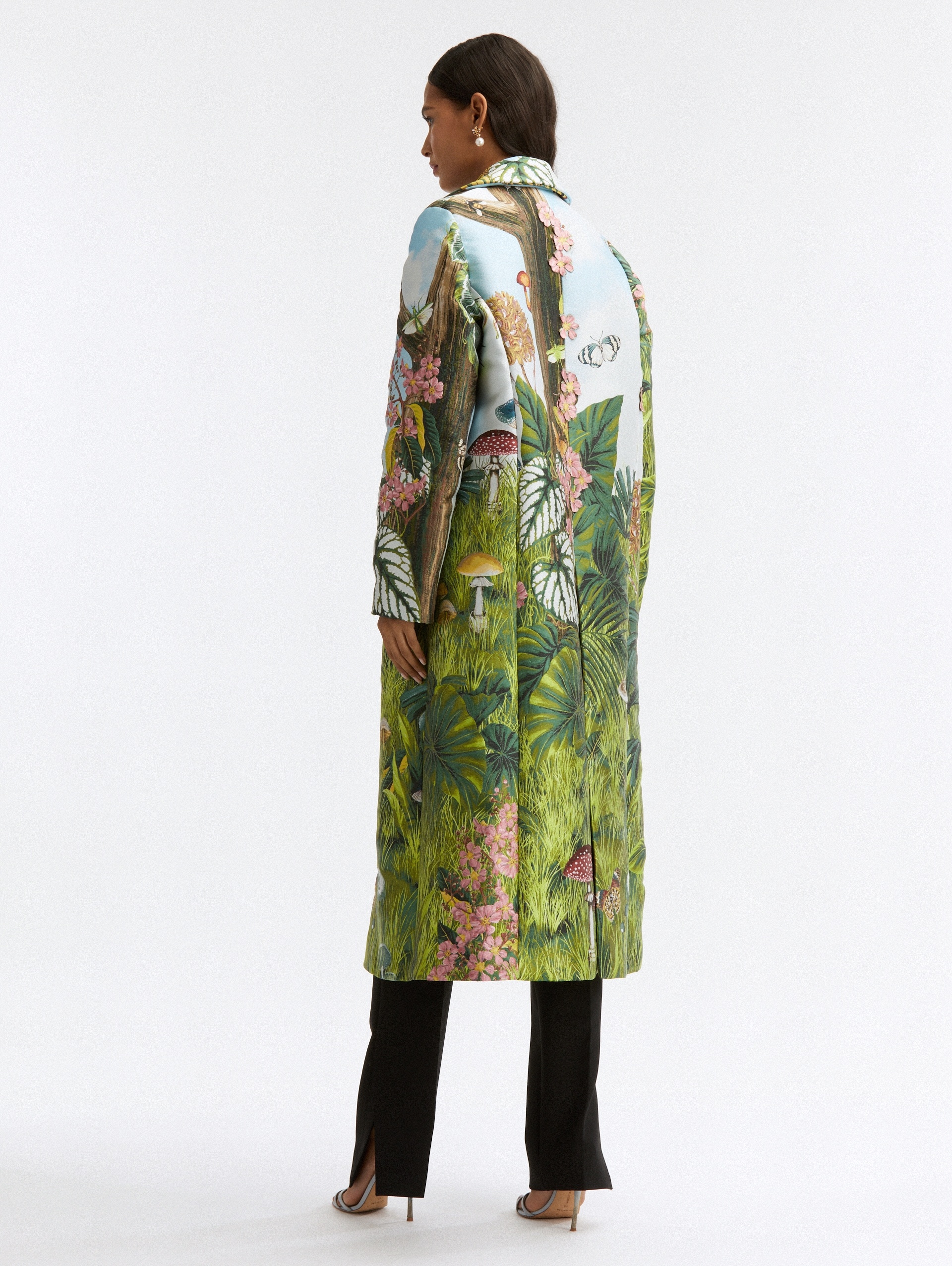 BOTANICAL FOREST JACQUARD COAT - 3