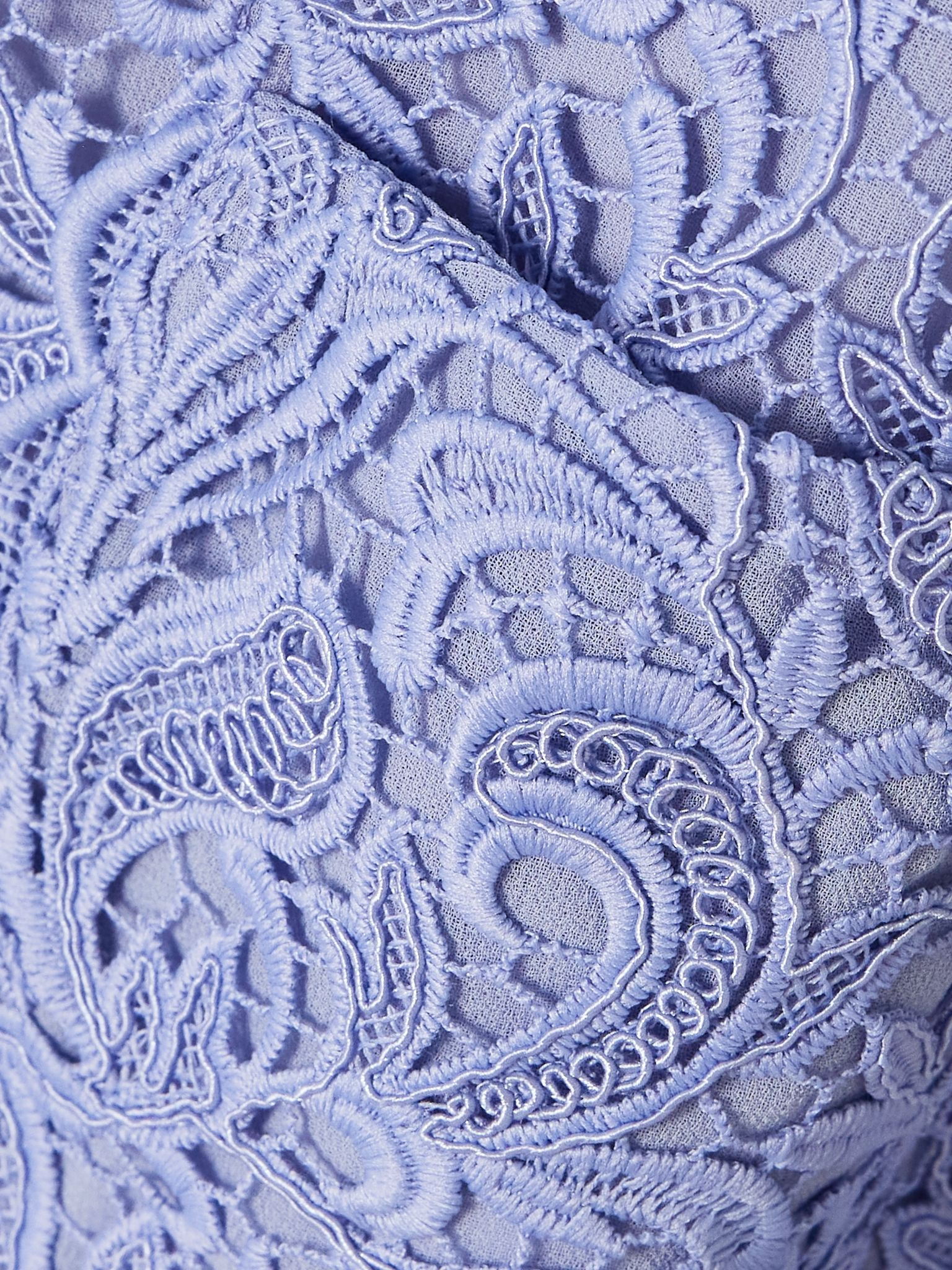 Scalloped corded lace jacket Blue - 5