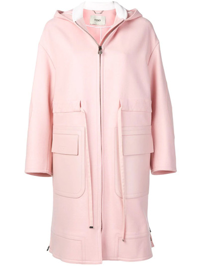 FENDI hooded cardi-coat outlook