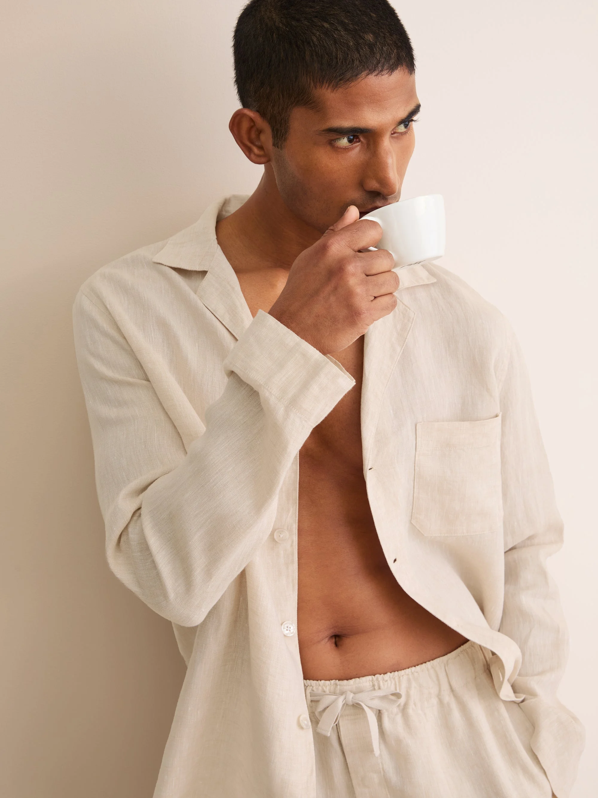 Sicily Linen Pajamas Sand - 1