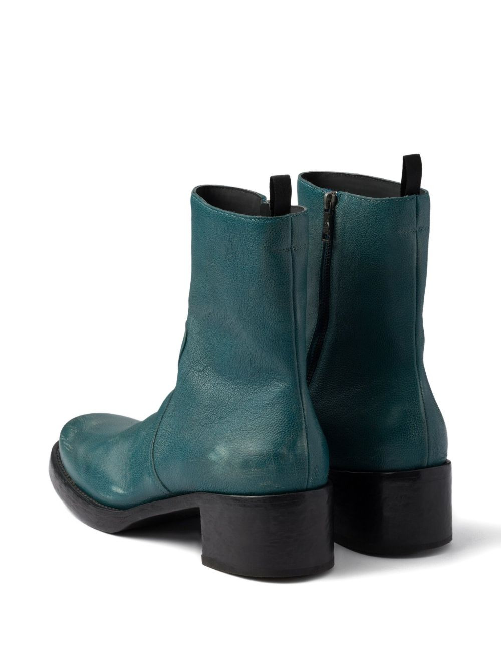 zipped leather boots - 3