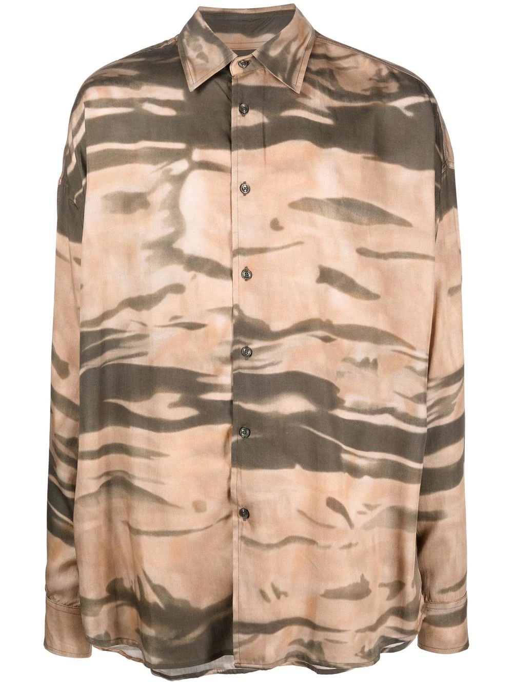 camouflage-print button-up shirt - 1