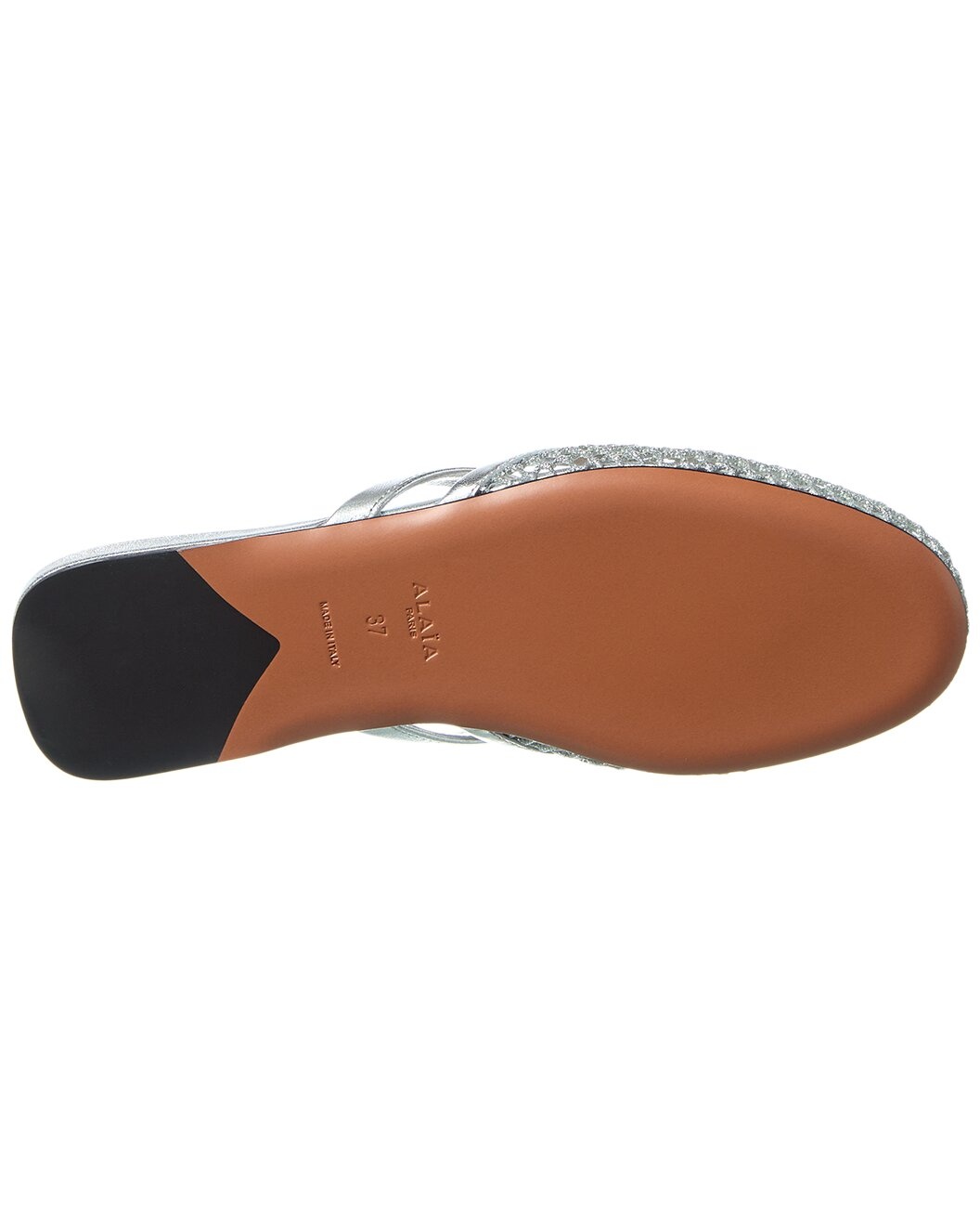 ALAIA Infradito Fishnet Mesh & Leather Mule - 4