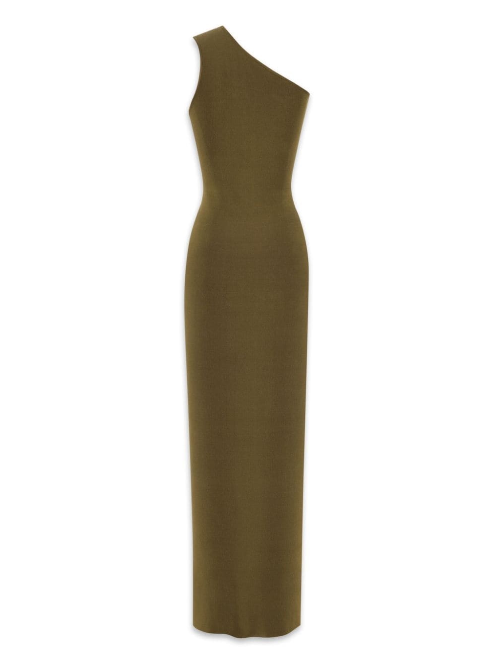 one-shoulder silk maxi dress - 2
