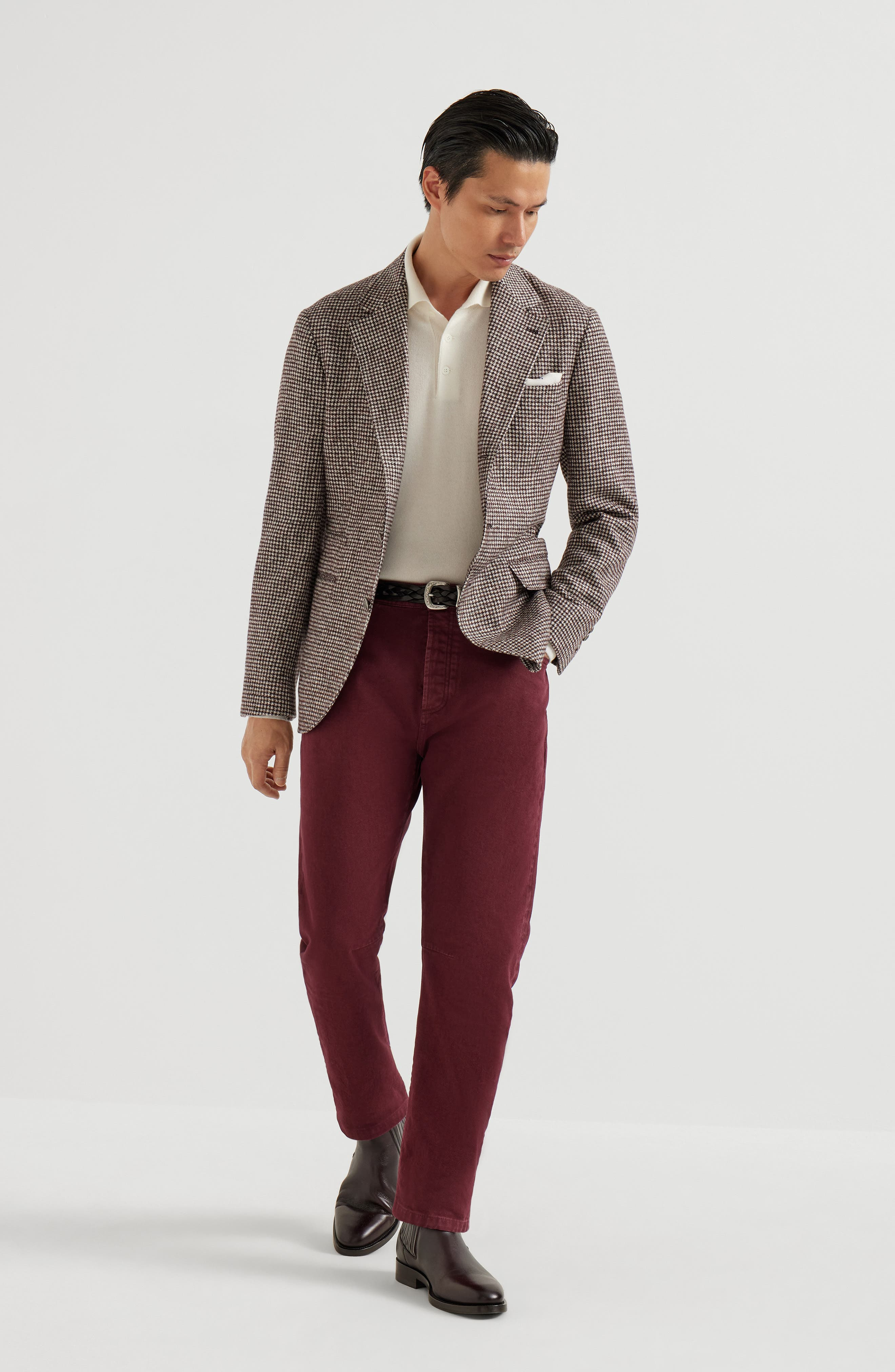 Brunello Cucinelli Polo-style sweater in Panama at Nordstrom - 6