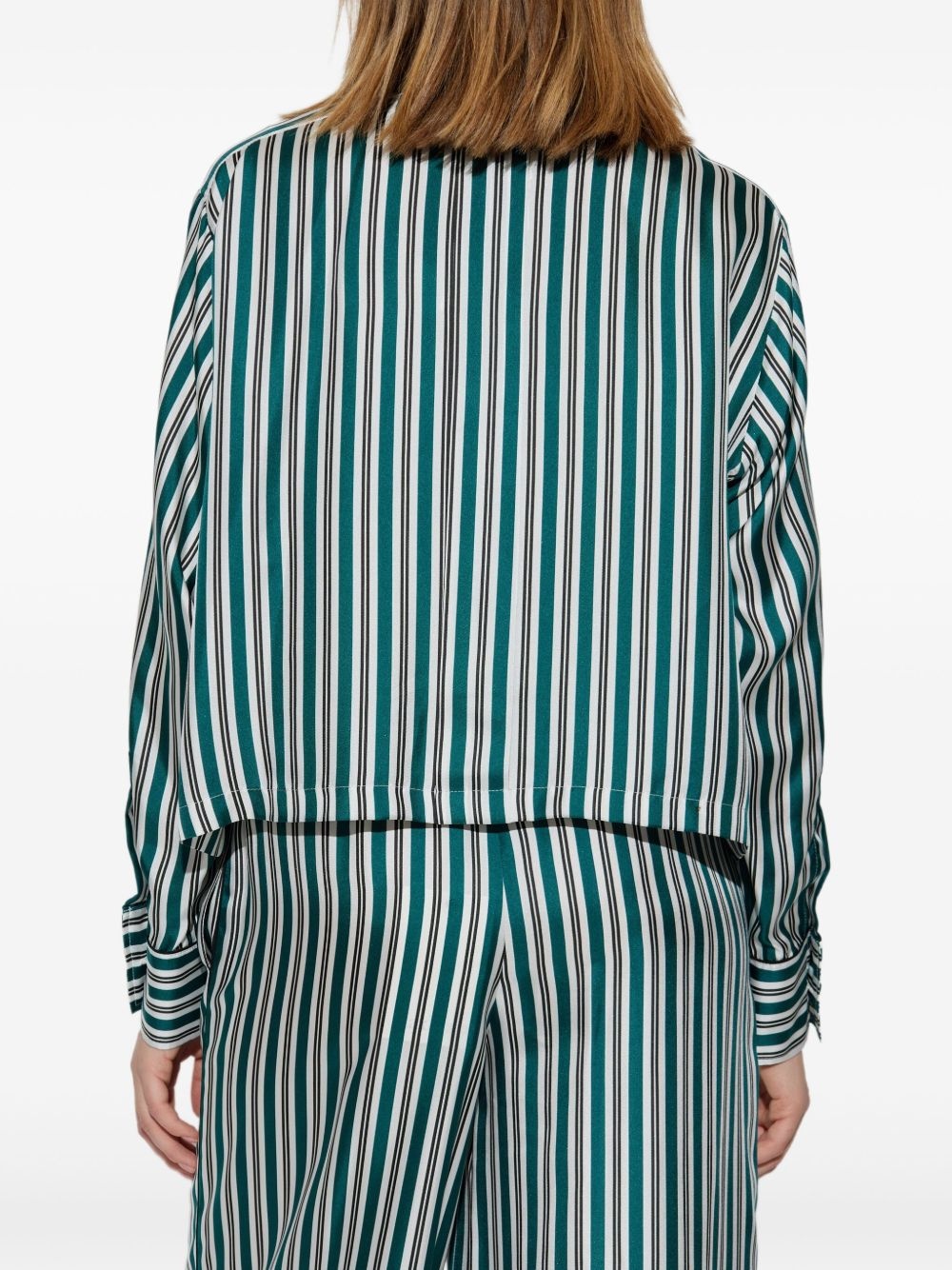 striped collar shirt - 4