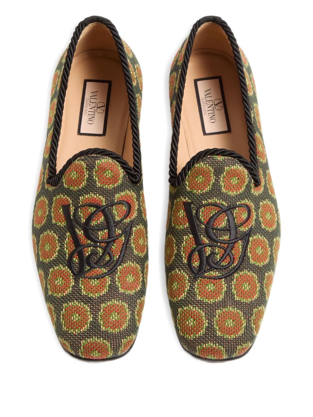 floral-patterned slip-on loafers - 4