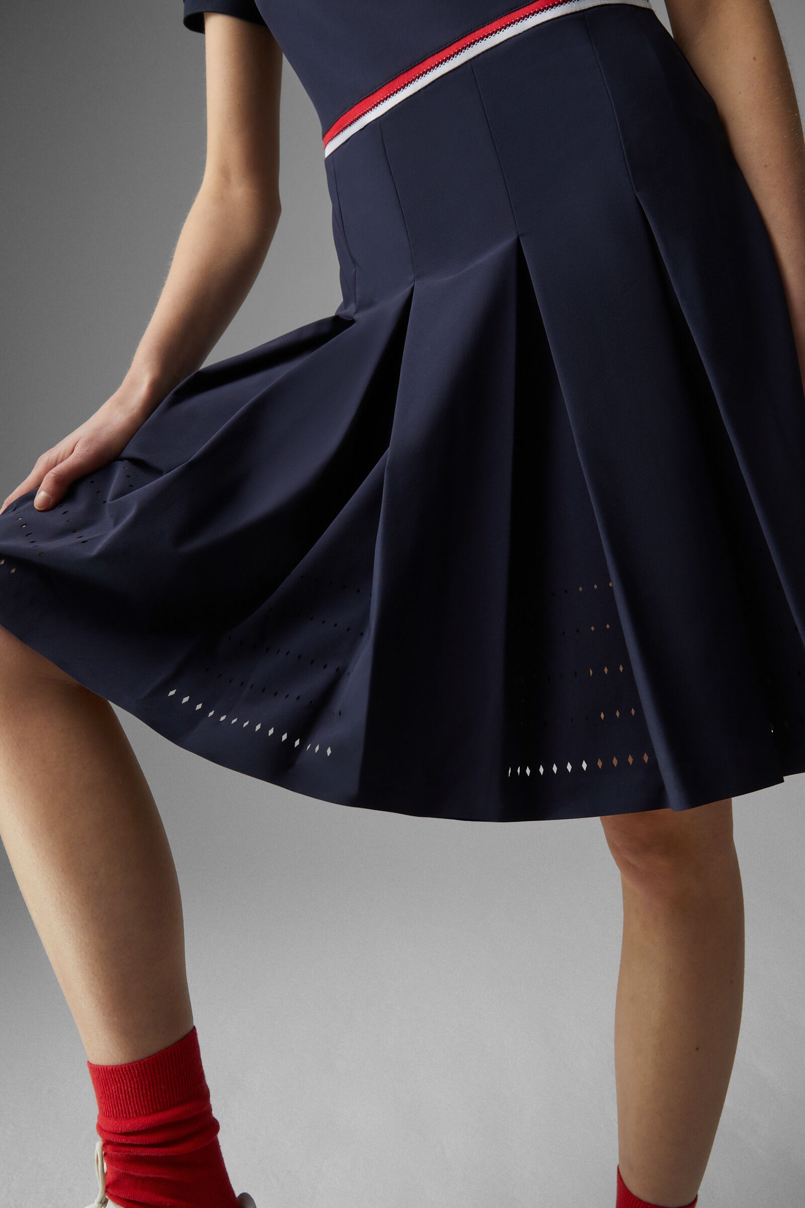 Marina functional polo dress in Navy blue - 6