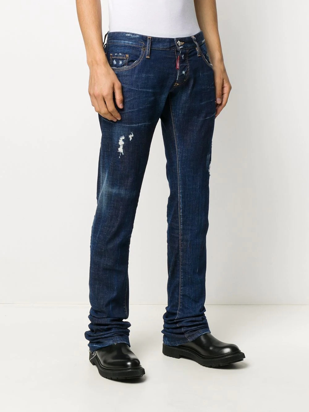  bootcut distressed jeans  - 3