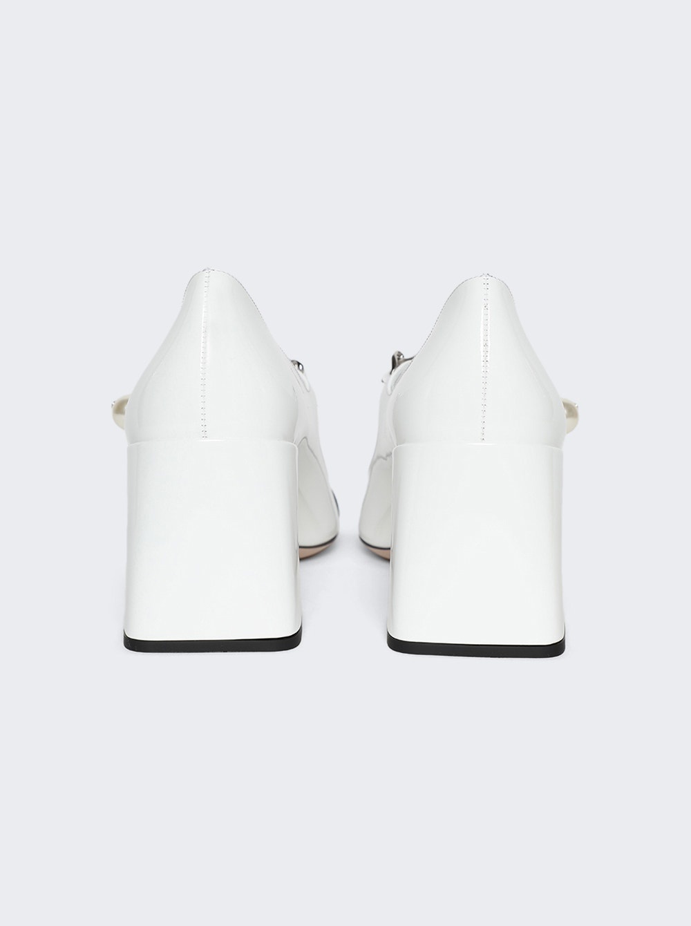Mary Jane Pumps White And Black - 3