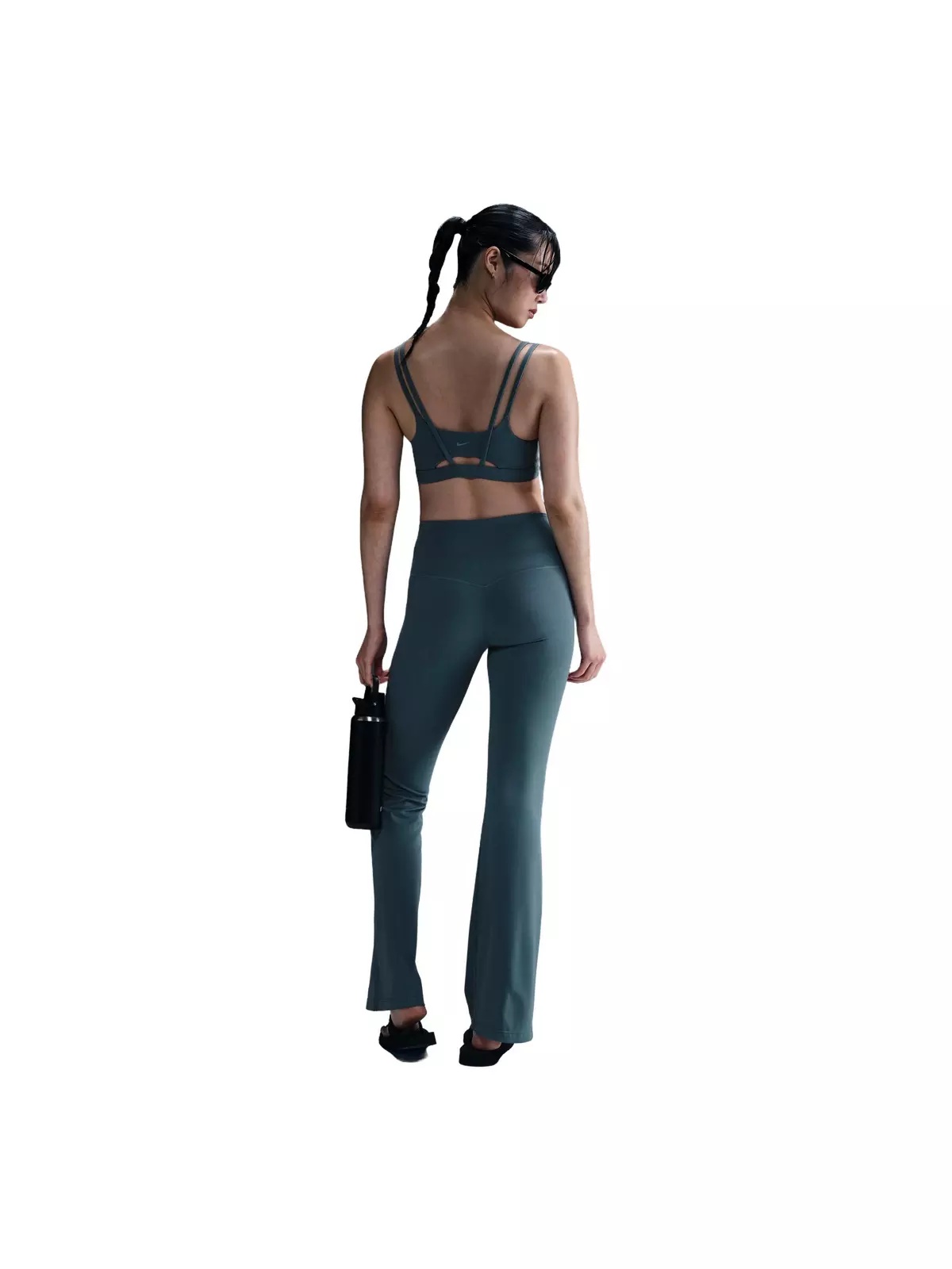Women's Dri-FIT Zenvy High-Waisted Flared Leggings -Blue - 2