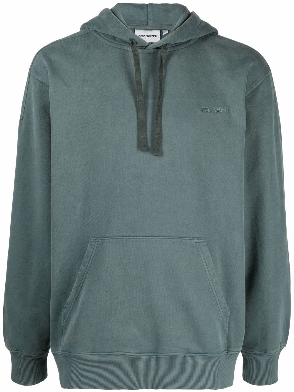 embroidered-logo drawstring hoodie - 1