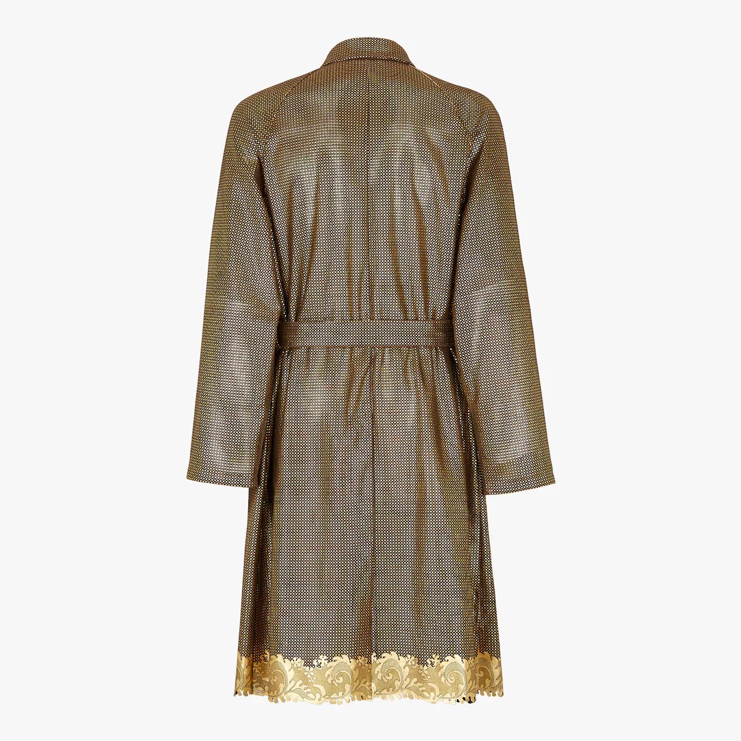 Fendace brown suede trench coat - 2