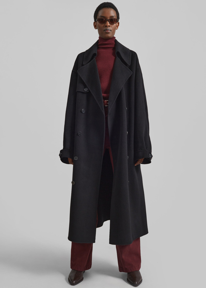 Mavis Long Coat - Black 4