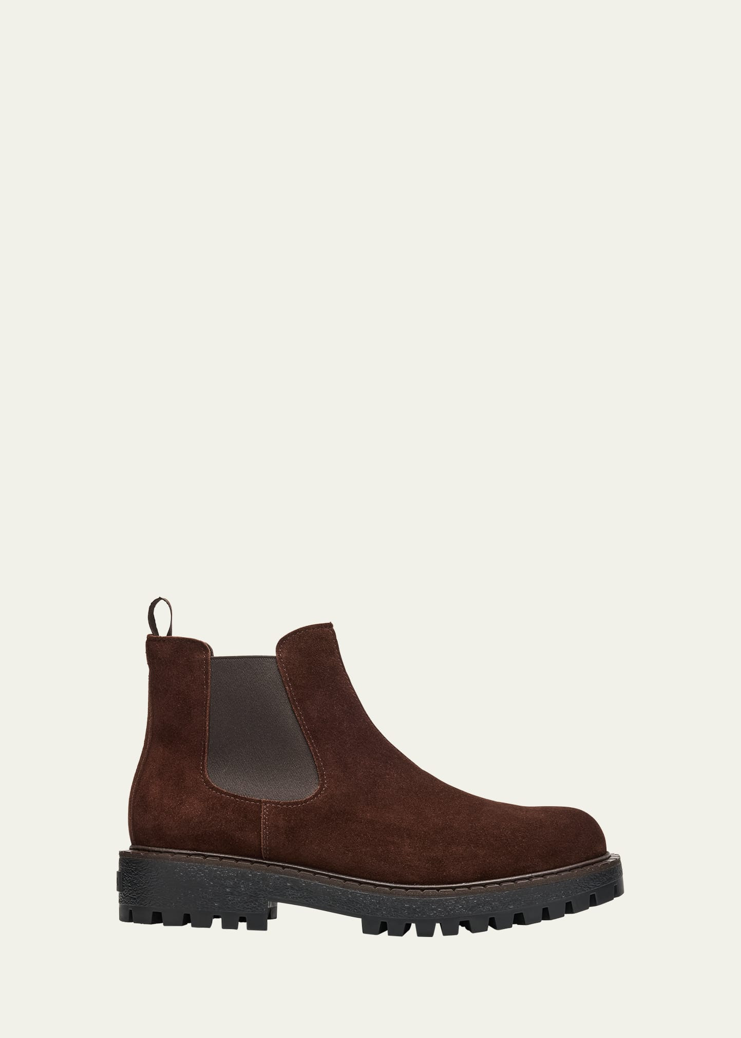 Men's Folder Suede Crepe Lug-Sole Chelsea Boots - 1