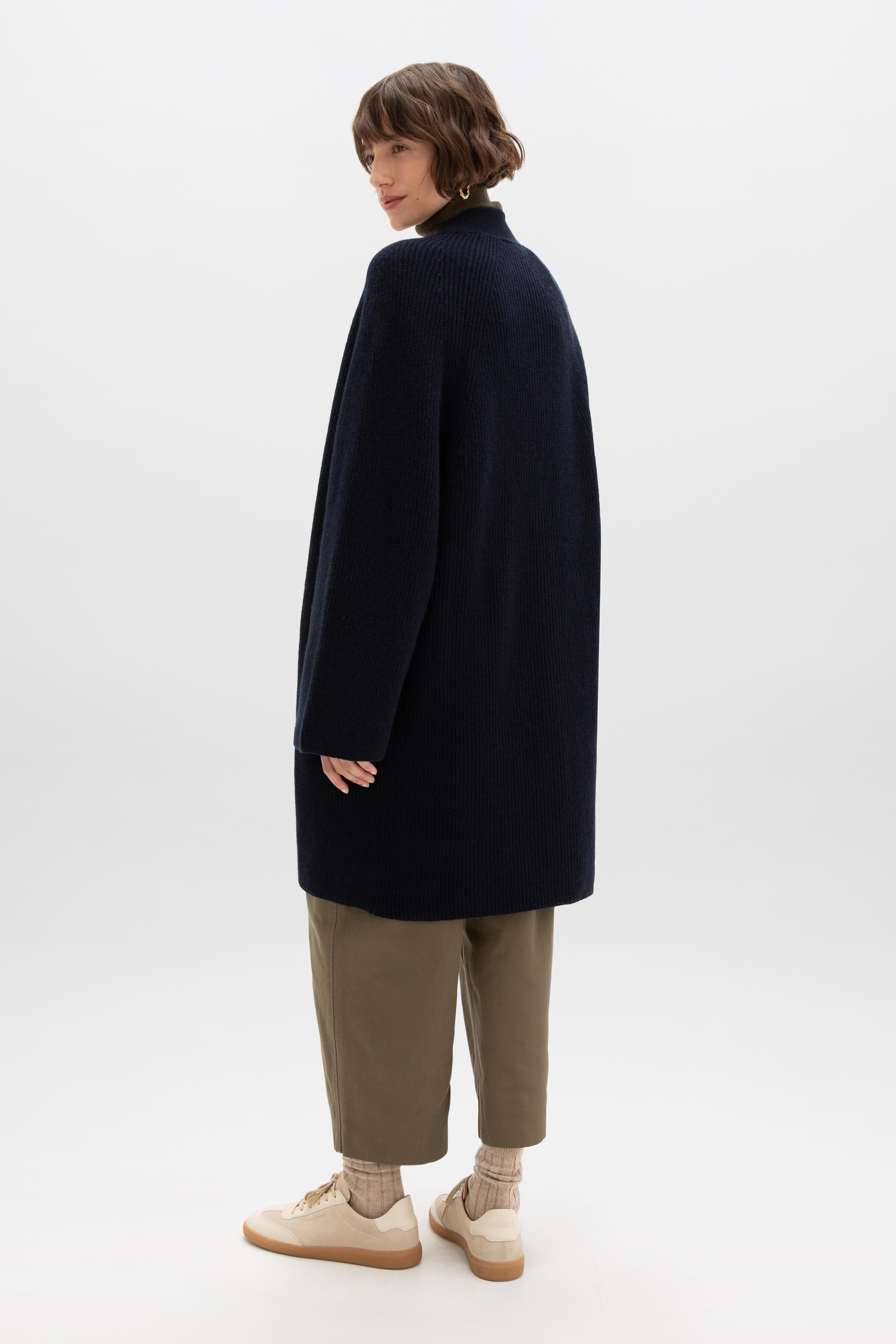 Cashmere Navy Cape Cardigan - 4