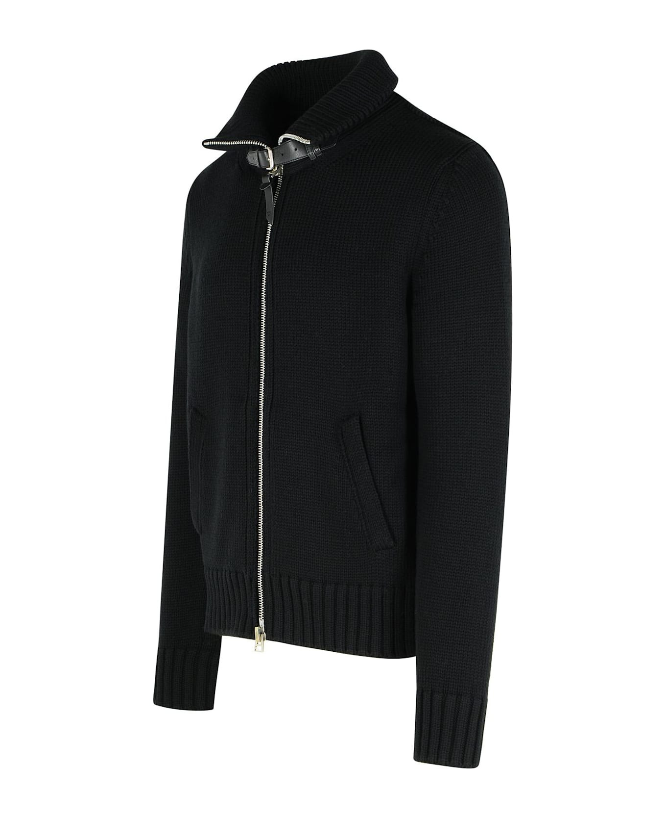 Black Wool Sweater - 2