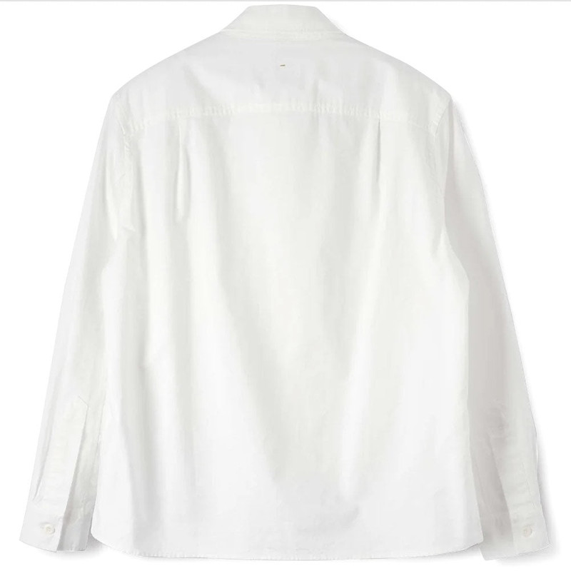MARGARET HOWELL MHL Overall Shirt Textured Cotton 'Off White' outlook
