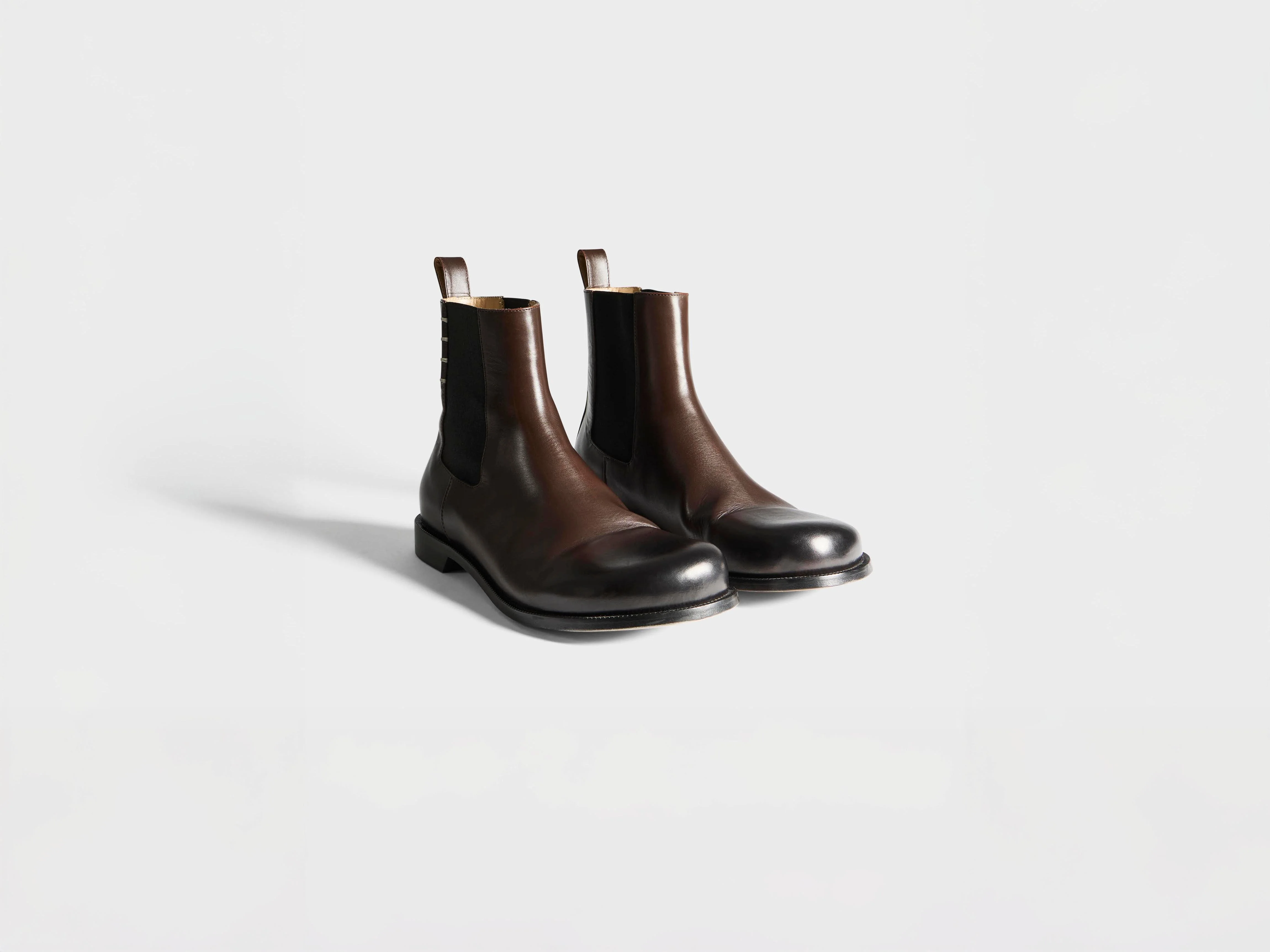MENS CHELSEA LOAFER BOOTS IN CHOCOLATE BROWN - 1