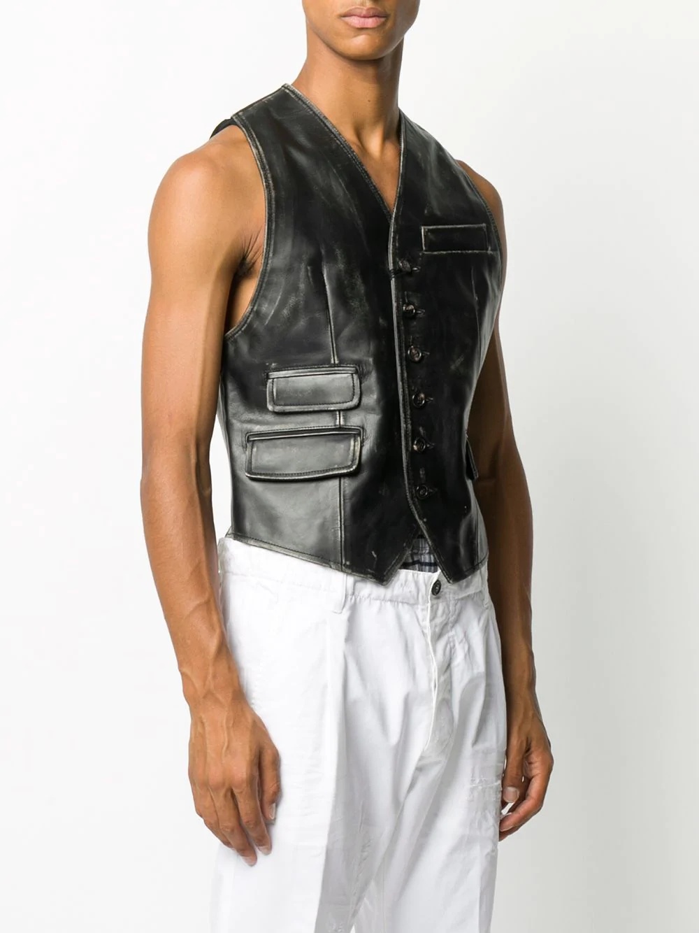 leather waistcoat - 3