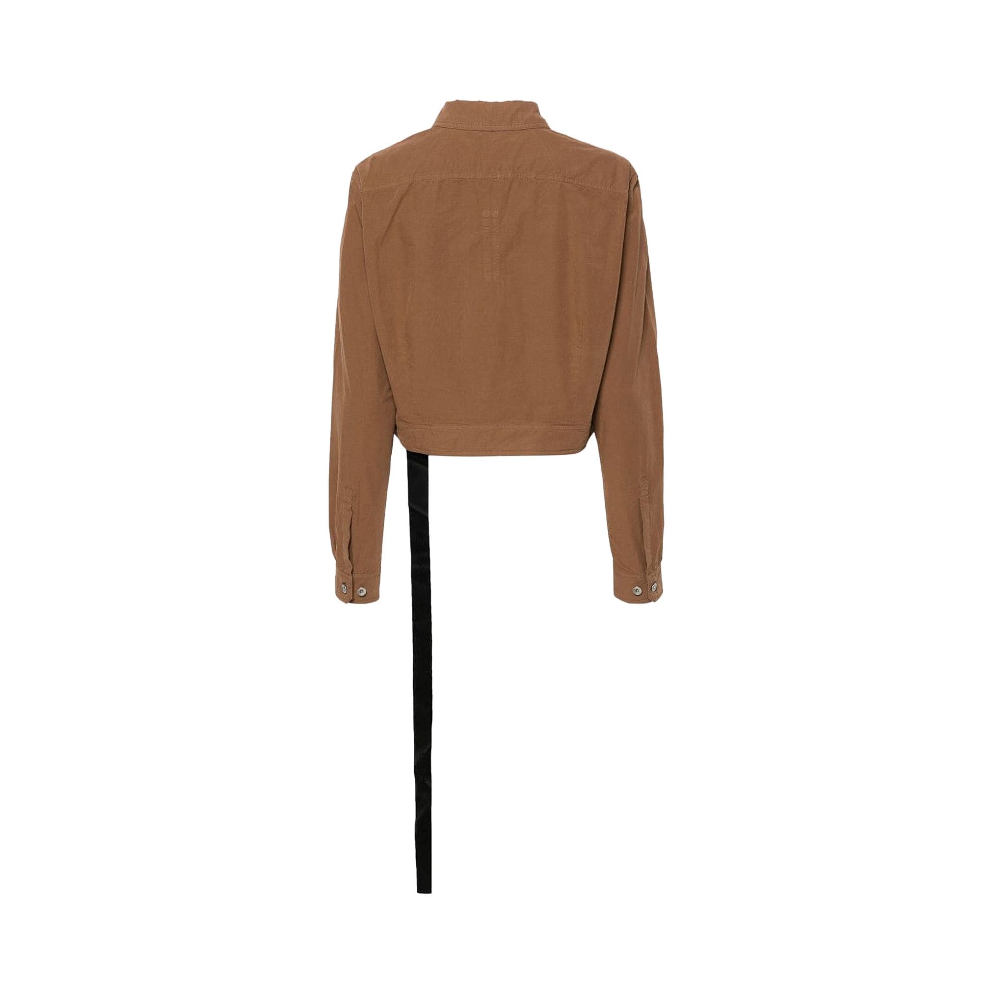 Rick Owens DRKSHDW Cape Sleeve Cropped Outershirt Jacket 'Khaki/Brown' - 2