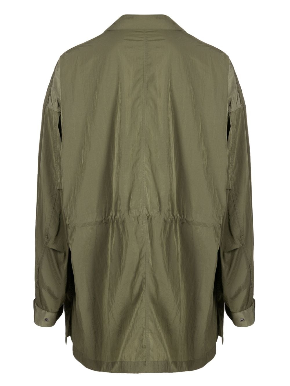 notched-lapels press-stud fastening jacket - 2