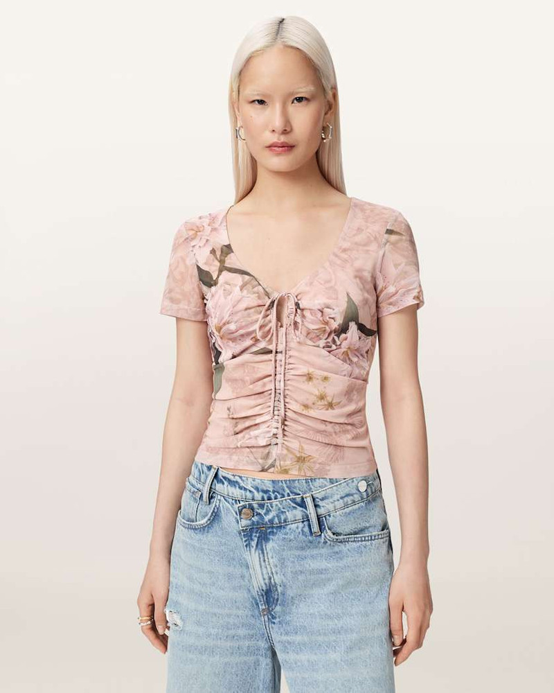 GABBY SLIM FIT FLORAL MESH TOP 5