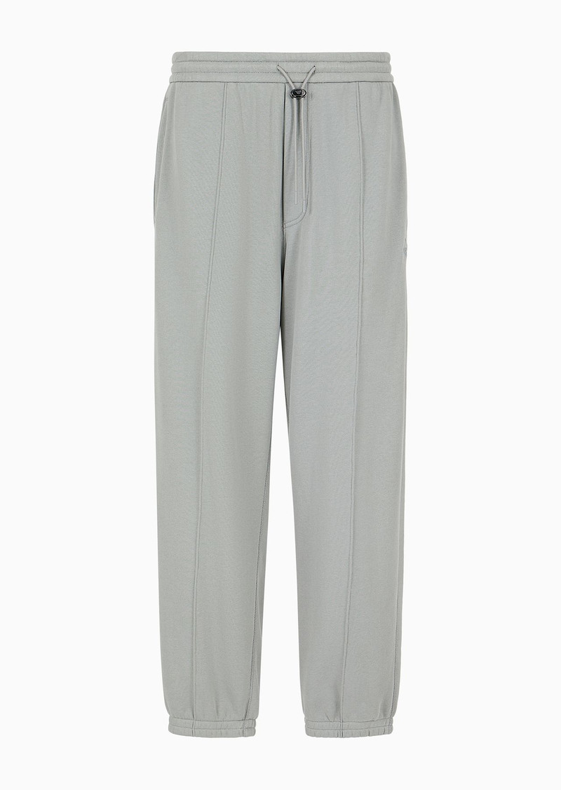 Soft-touch jersey joggers with ribbing 1
