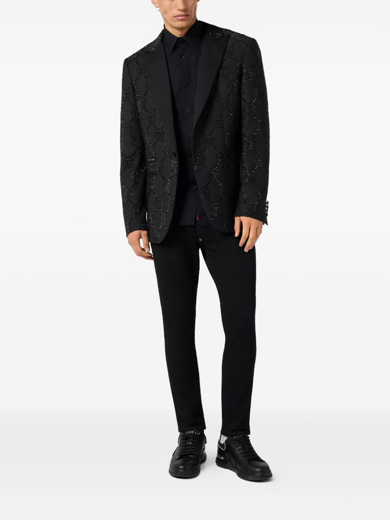PHILIPP PLEIN monogram slim blazer outlook
