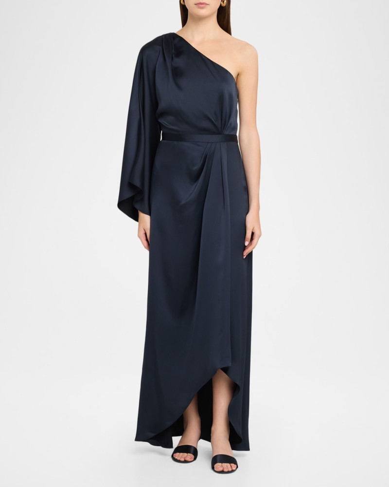 RAMY BROOK Opal One-Shoulder High-Low Gown outlook