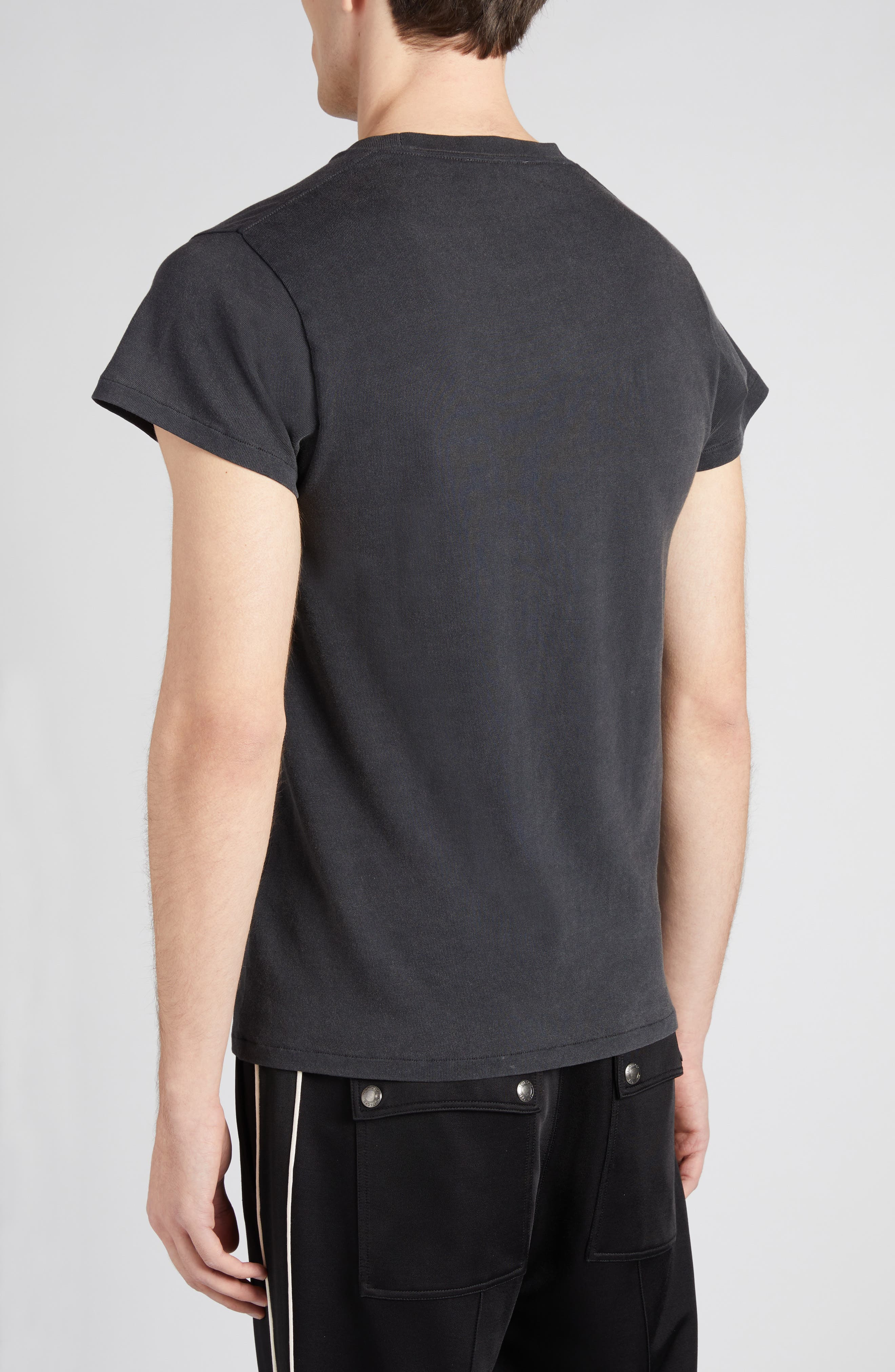 TOM FORD Cold Dye Cotton Pocket T-Shirt in Charcoal at Nordstrom - 3
