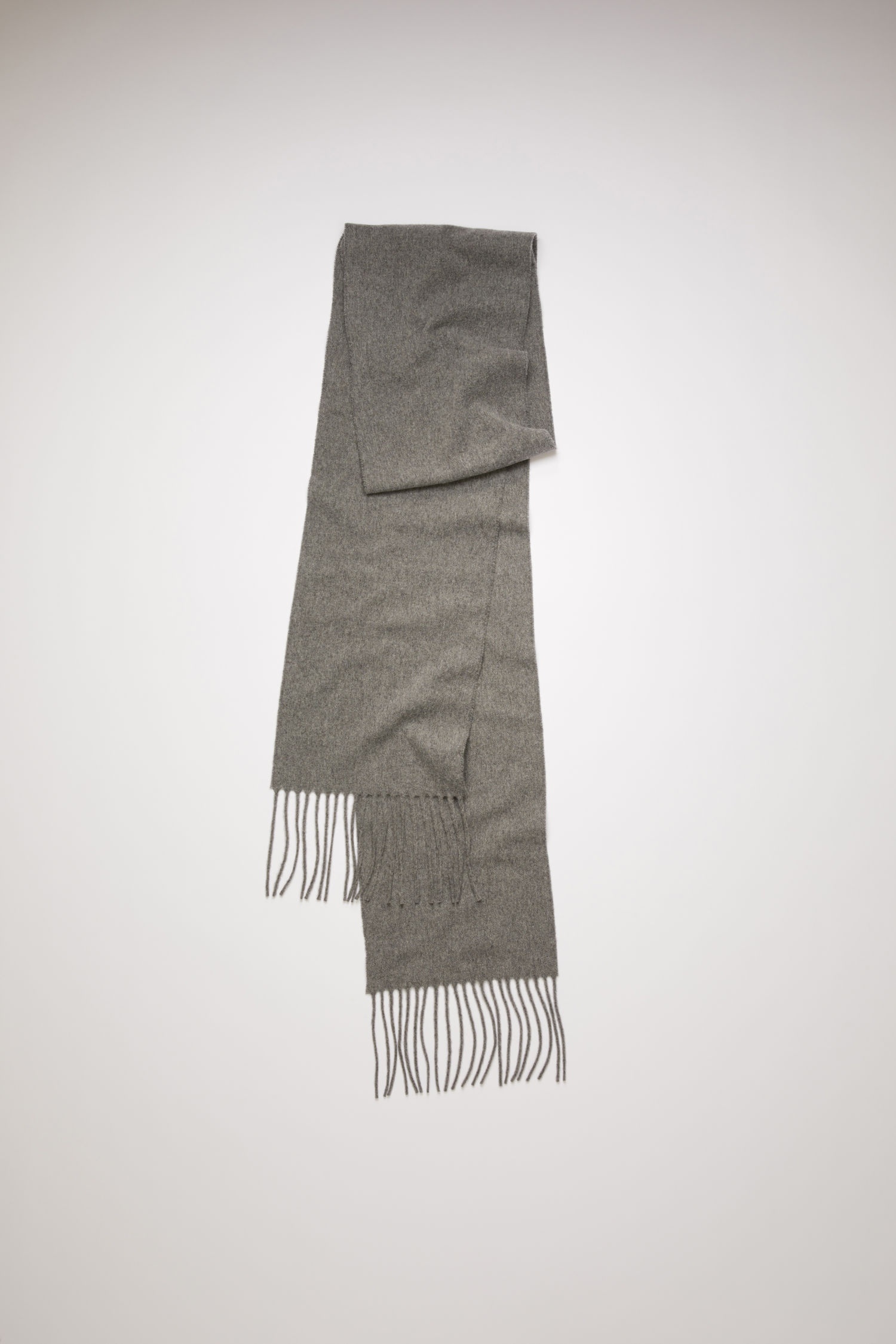 Skinny wool scarf grey melange - 2