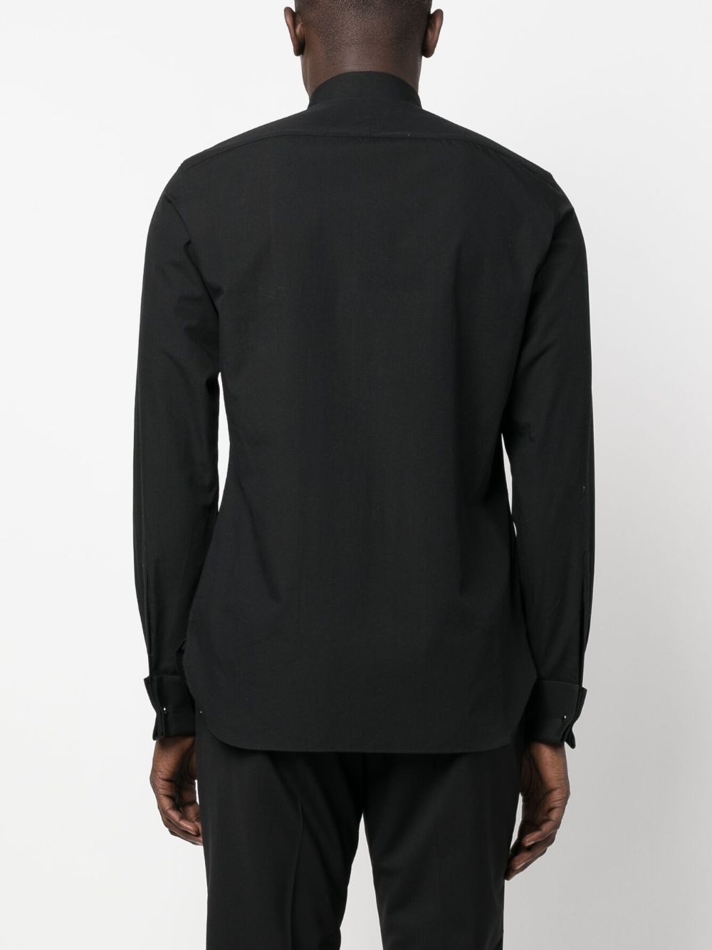 bib collar buttoned shirt - 4
