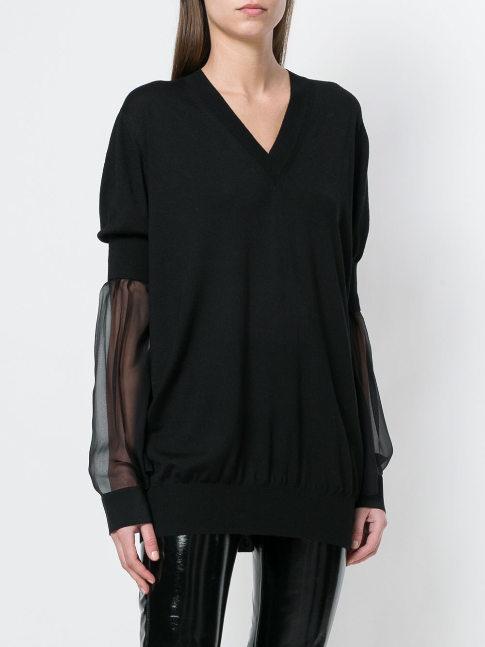 deep v-neck top - 3